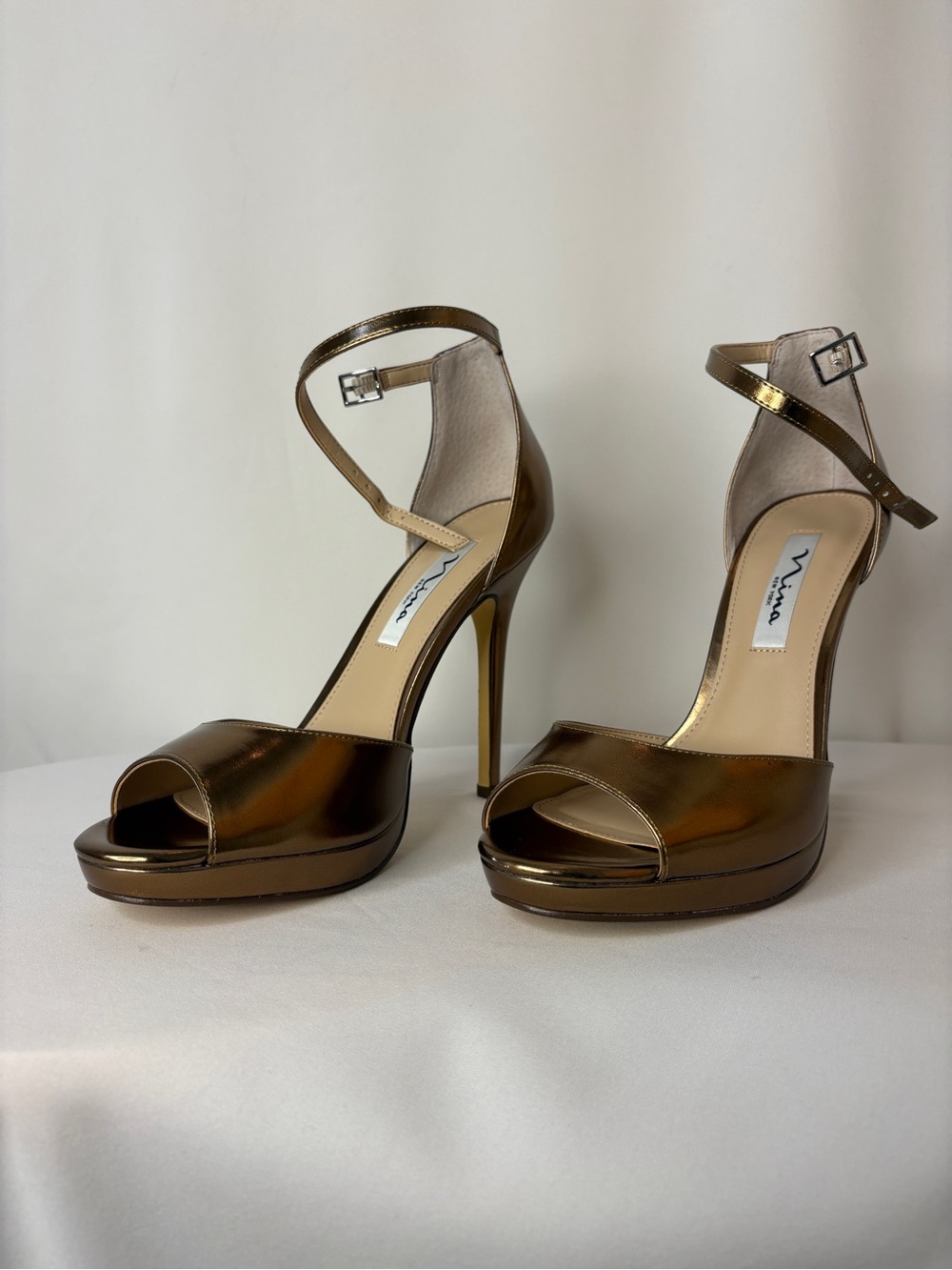 Nina Bronze Metallic Heels